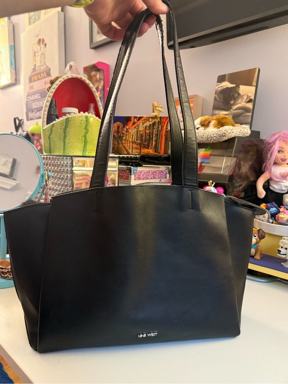 Vintage Nine West Black Tote Bag